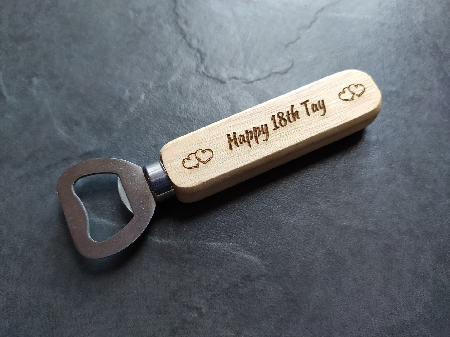 Personalised Wooden Bottle Opener – Custom Engraved Gift for Dad, Grandad, Husband, Birthday, Father’s Day, Christmas, BBQ