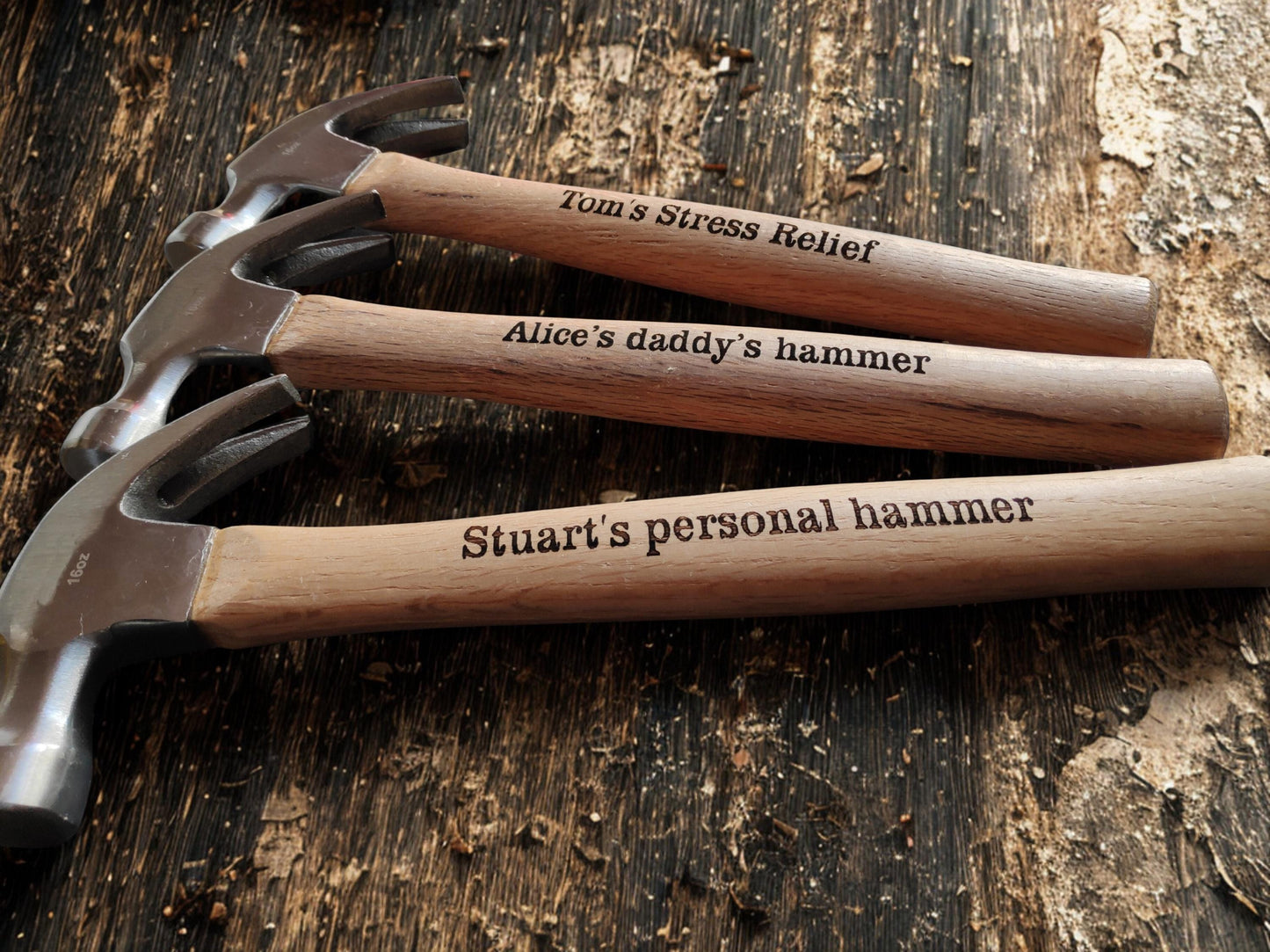 Personalised Engraved 16 oz Hammer and Measuring Tape 3m Gift for Him Men Grandad Dad - Retirement, Birthday, Anniversary, Christmas present