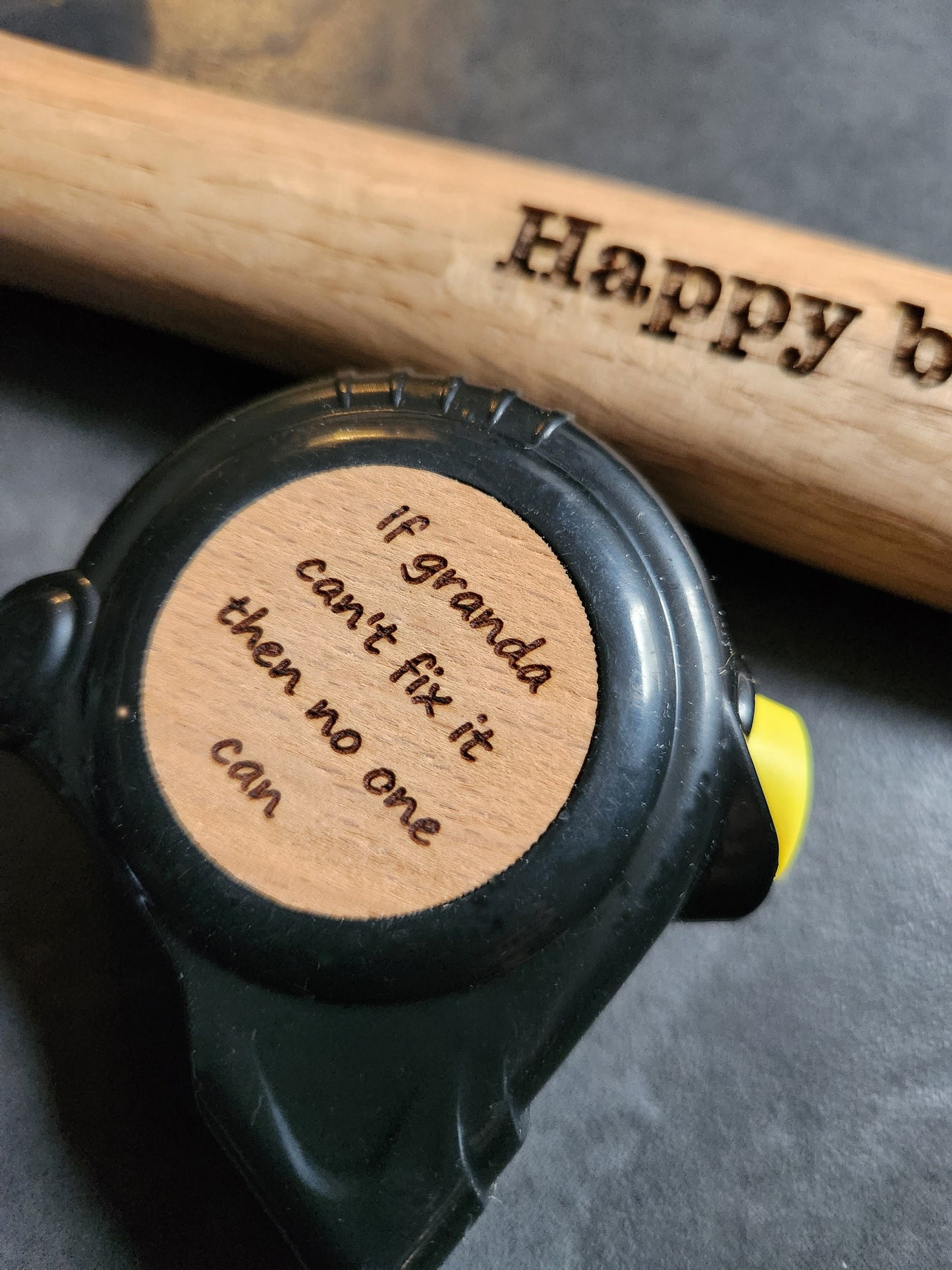 Personalised Engraved 16 oz Hammer and Measuring Tape 3m Gift for Him Men Grandad Dad - Retirement, Birthday, Anniversary, Christmas present