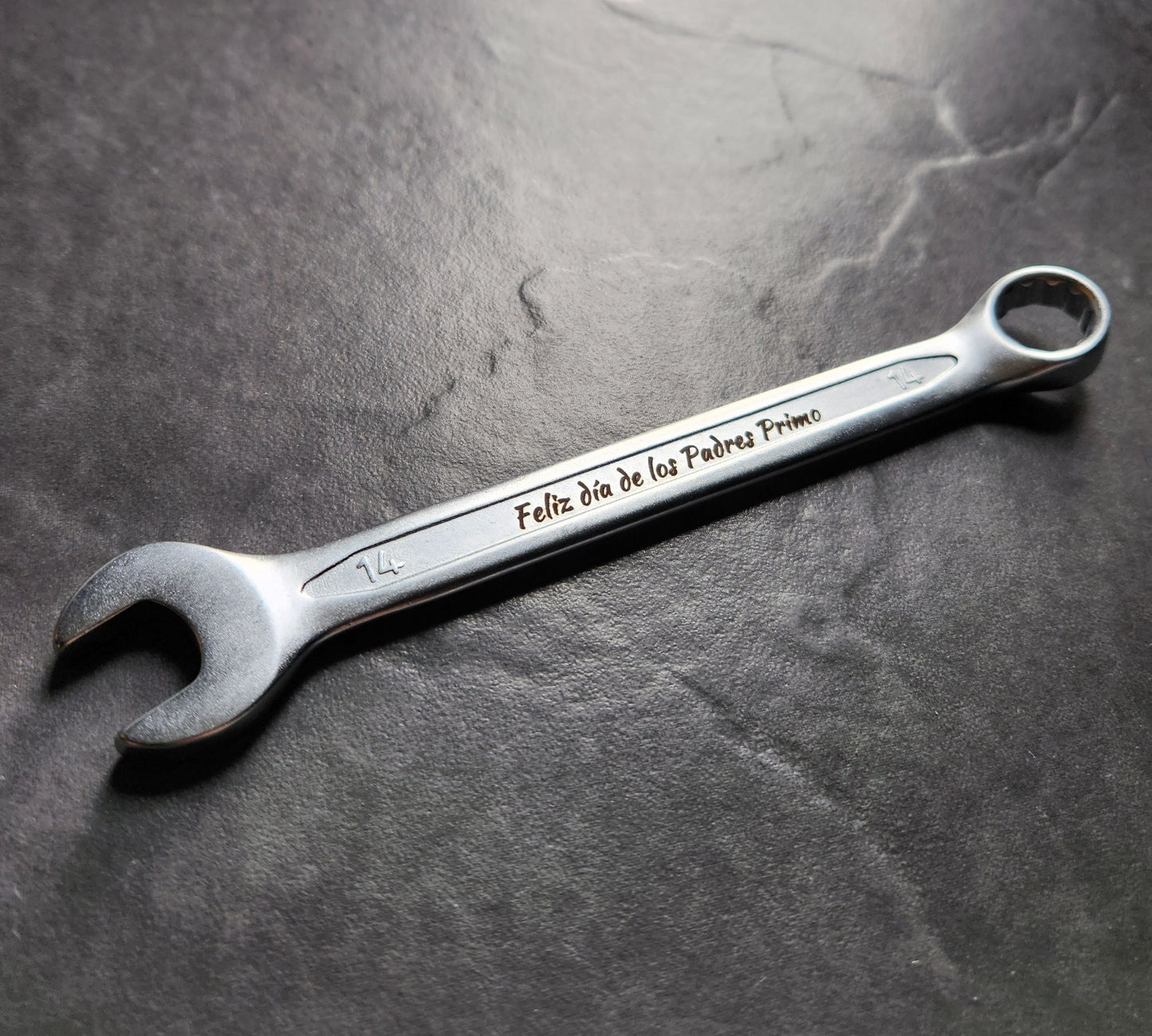 Personalised Engraved Combination Steel Spanner Key - Unique Birthday, Anniversary, Retirement, Wedding, Graduation, Christmas Gift Idea