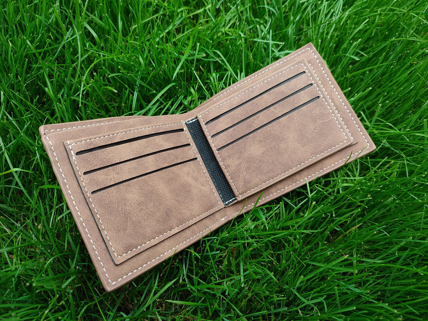Personalised Photo Wallet With Coin Pocket Best Gift for Men Dad Daddy Grandad Husband Boyfriend Birthday Anniversary Vegan Leather