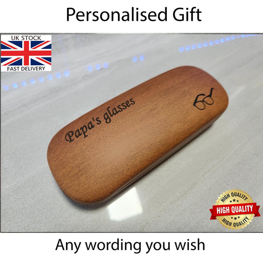 Personalised Glasses Case with Custom Text – Engraved Gift for Him or Her – Protective, Stylish & Unique Eyewear Holder Spectaculars Gogles