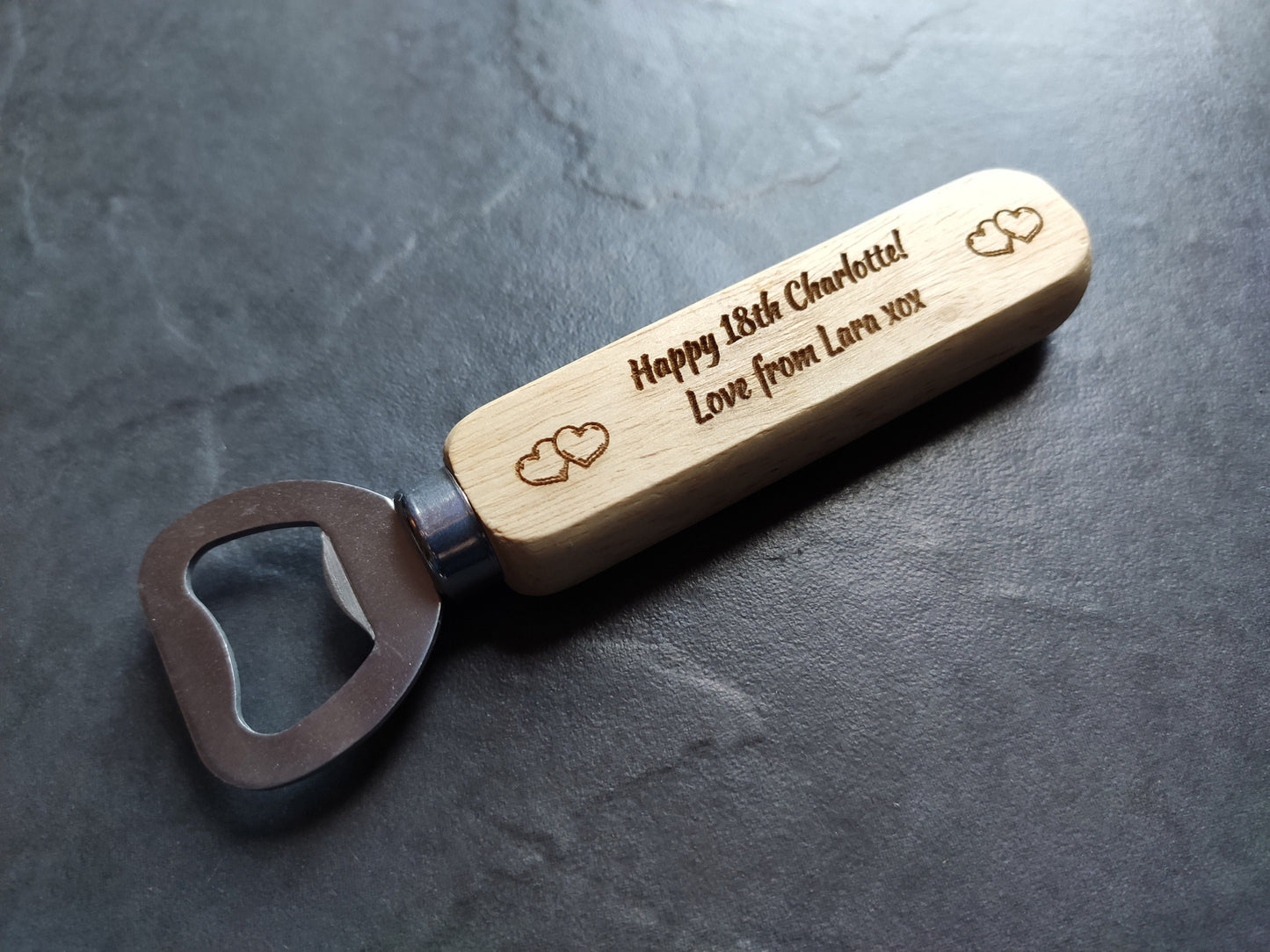Personalised Wooden Bottle Opener – Custom Engraved Gift for Dad, Grandad, Husband, Birthday, Father’s Day, Christmas, BBQ