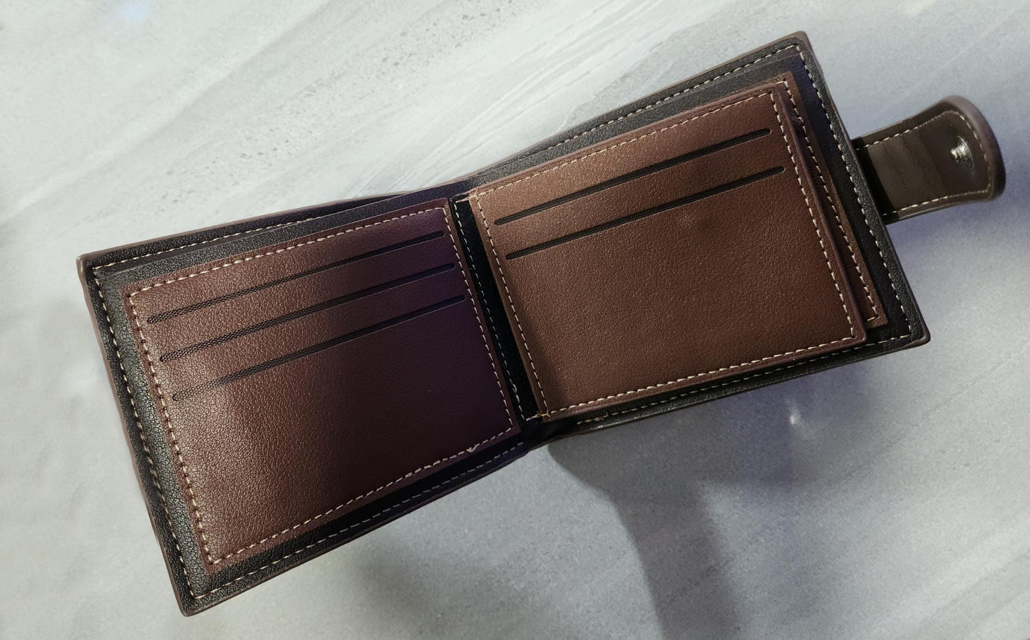 Personalized Laser Engraved Trifold Wallet: Custom Photo & Message