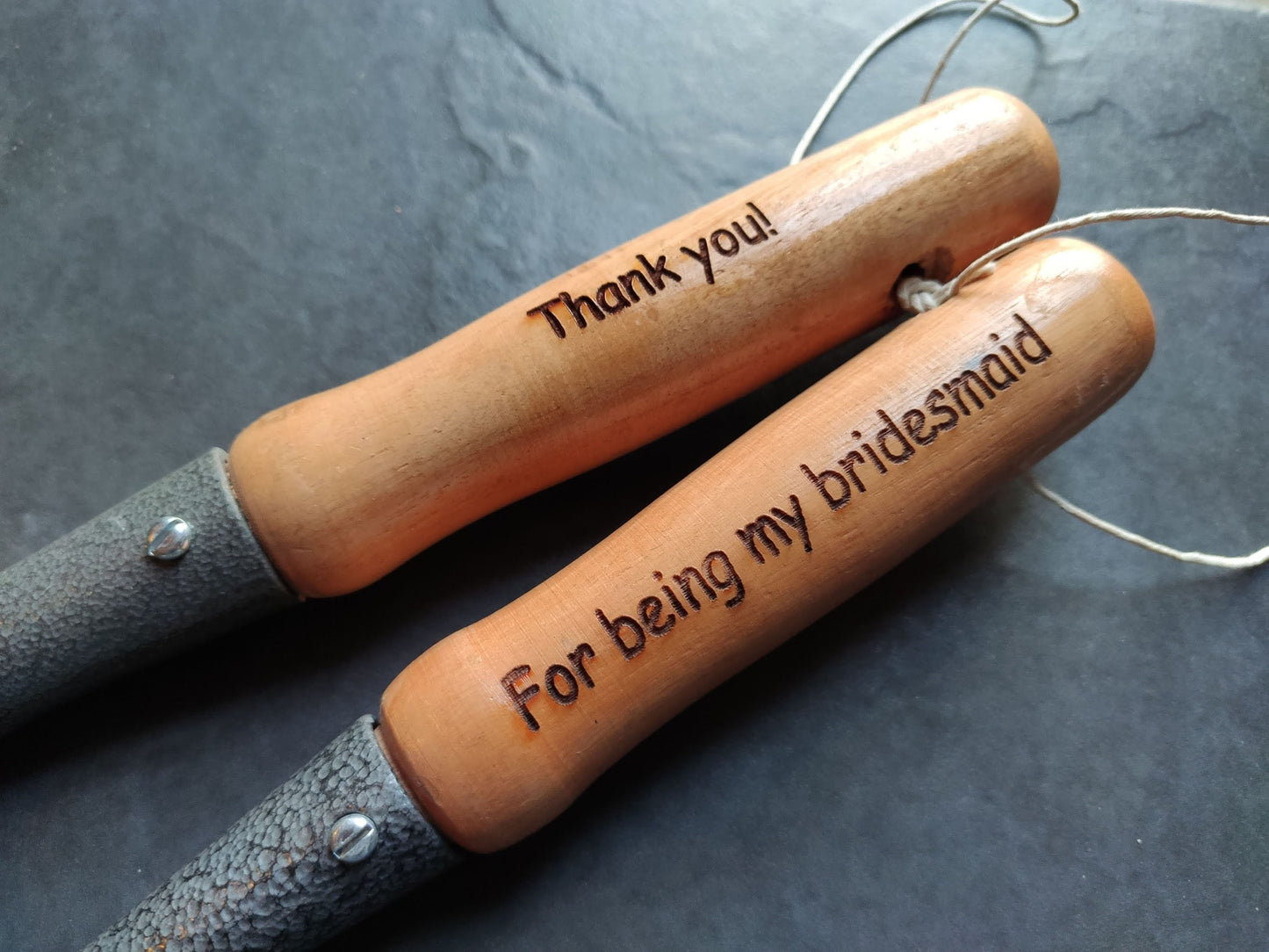 Personalised Engraved Home Gardening Tools Set Gift Retirement Fork Shovel Spade Custom Present Thank you Wooden Steel