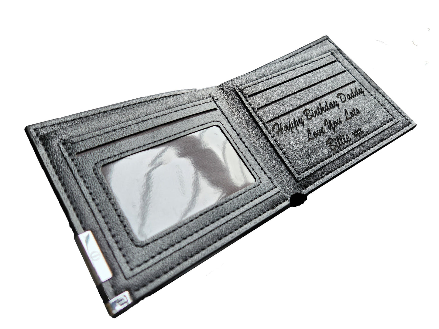 Personalised Engraved Men Custom Real Wallet Dad Grandad Surprise Gift Daddy Uncle Son - Birthday, Fathers Day, Retirement, Anniversary Gift