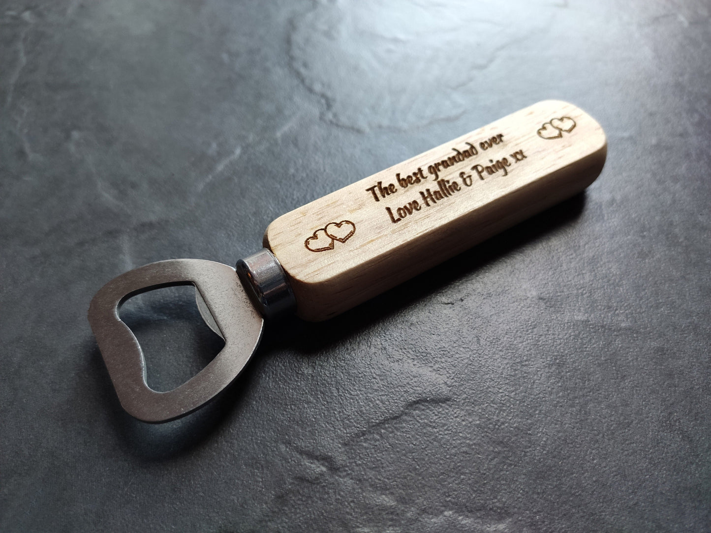 Personalised Wooden Bottle Opener – Custom Engraved Gift for Dad, Grandad, Husband, Birthday, Father’s Day, Christmas, BBQ