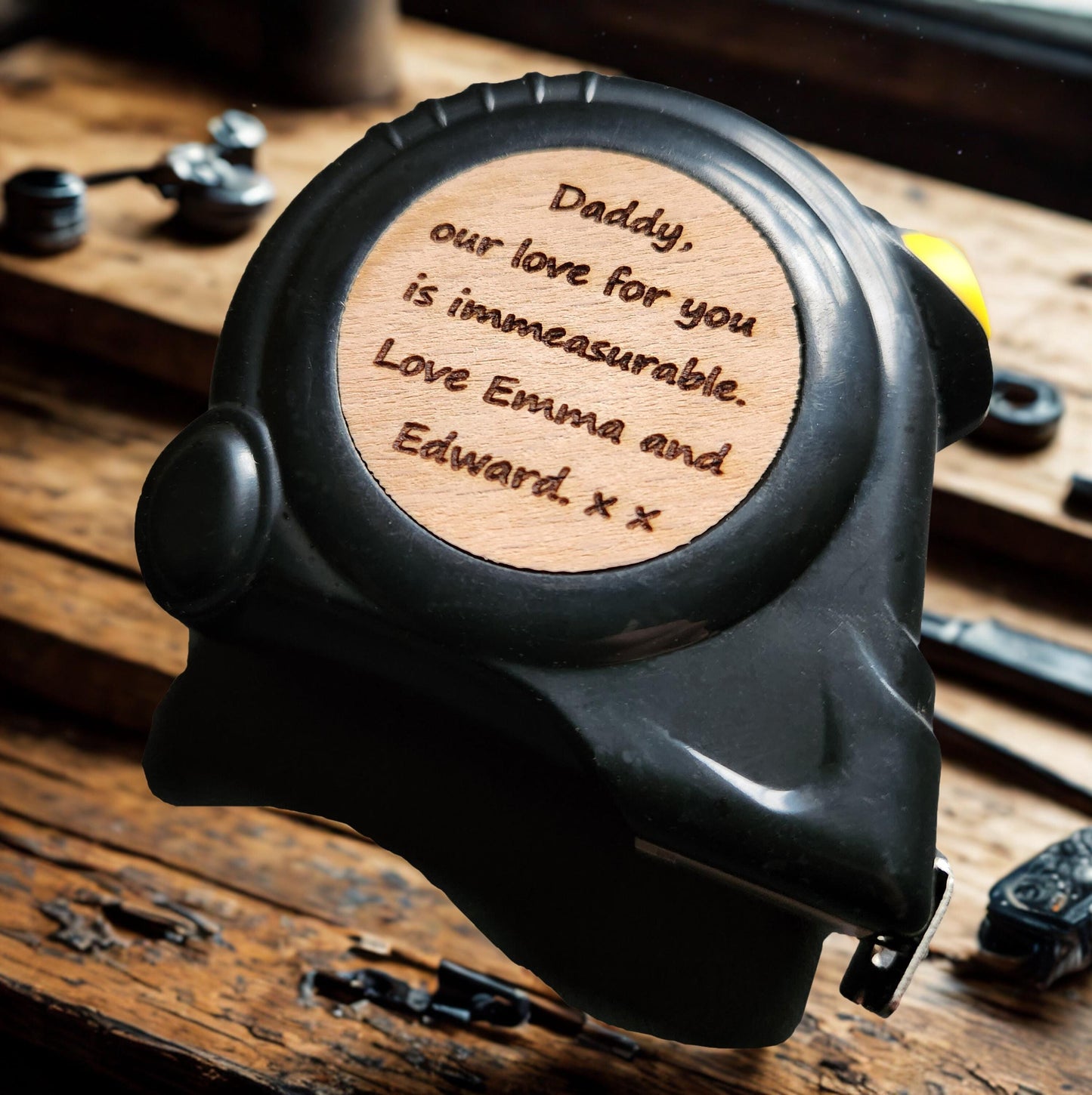 Personalised Engraved Tape Measure Grandad Father idea Gift Birthday tool Dad