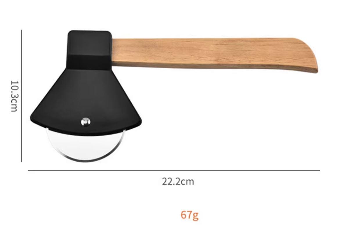 Personalized Pizza Cutter: Engraved Wood Handle, Custom Kitchen Tool