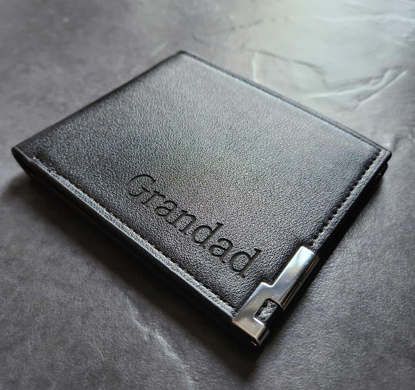Personalised Engraved Men Custom Real Wallet Dad Grandad Surprise Gift Daddy Uncle Son - Birthday, Fathers Day, Retirement, Anniversary Gift