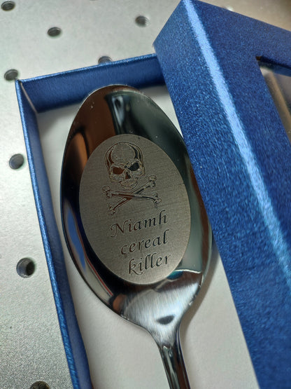 Personalised Dessert Spoon Cereal Killer Personalized Funny Gift - Perfect Cereal Lover Gift