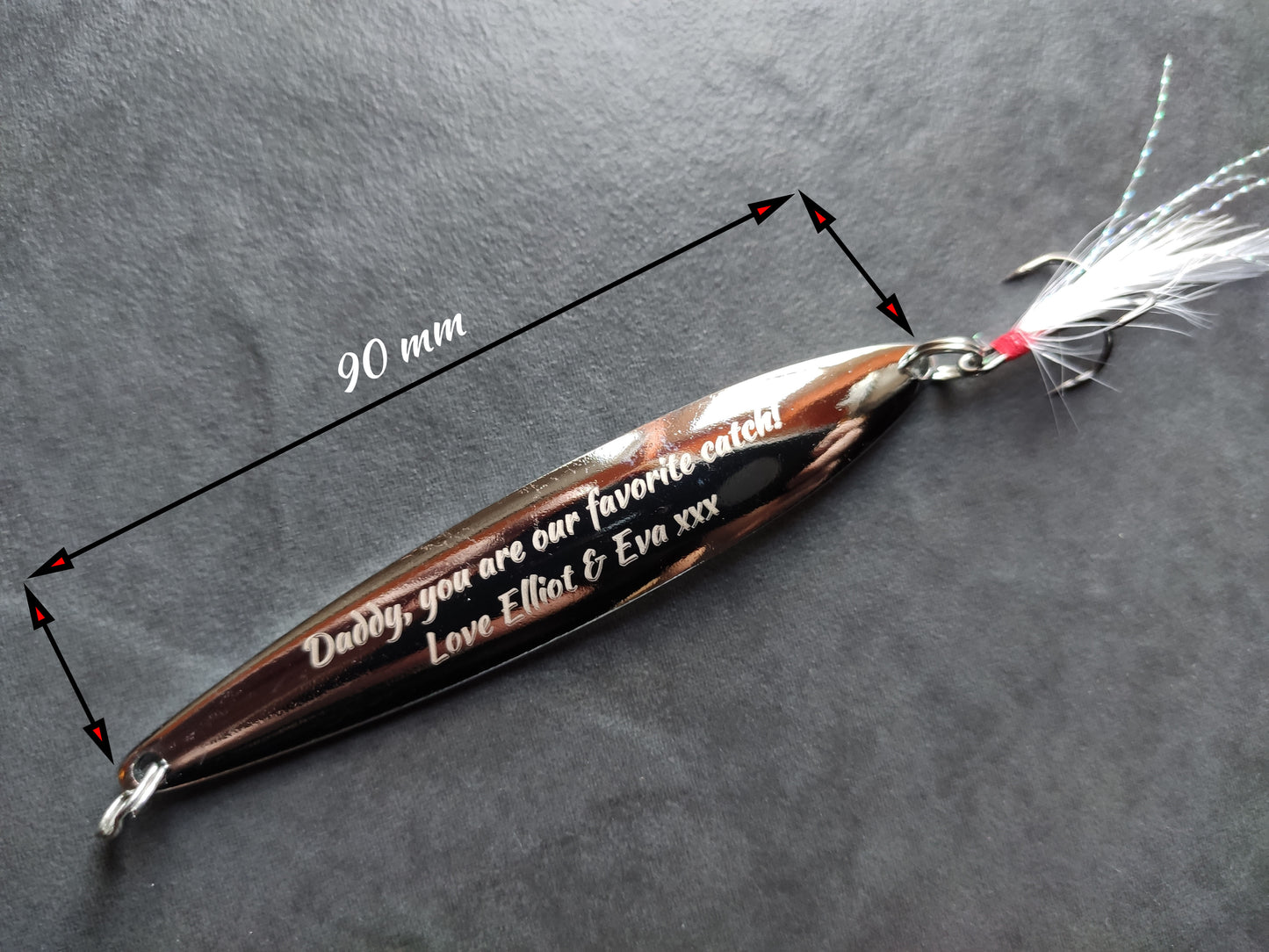 Personalized Fishing Custom Engraved Lure - Favorite catch - Hooked on you - Any text Gift Present - Best Catch of My Life - oFishially