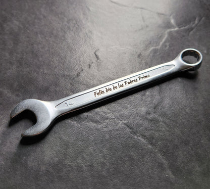 Personalised Engraved Combination Steel Spanner Key - Unique Birthday, Anniversary, Retirement, Wedding, Graduation, Christmas Gift Idea
