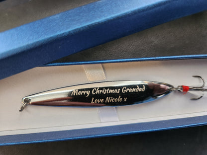 Personalized Fishing Custom Engraved Lure - Favorite catch - Hooked on you - Any text Gift Present - Best Catch of My Life - oFishially