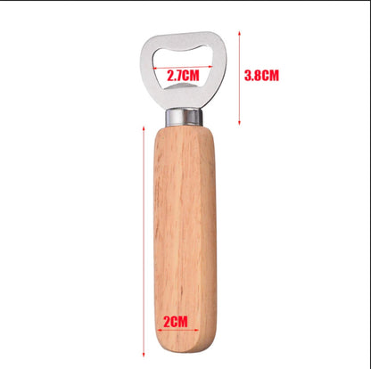 Personalised Wooden Bottle Opener – Custom Engraved Gift for Dad, Grandad, Husband, Birthday, Father’s Day, Christmas, BBQ