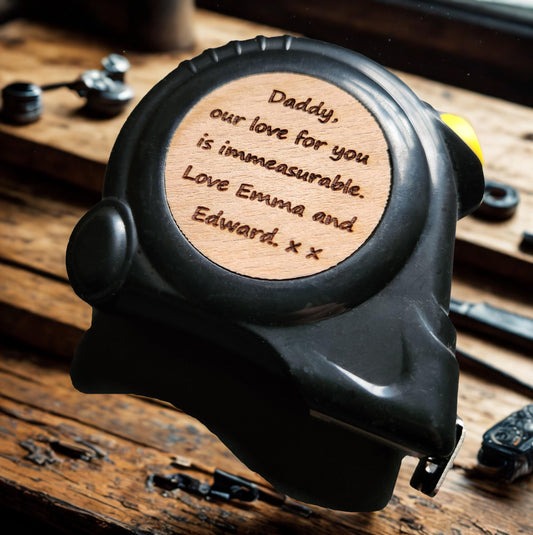 Personalised Engraved Tape Measure Grandad Father idea Gift Birthday tool Dad